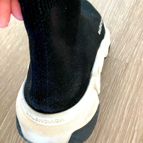 BALENCIAGA authentic Speed LT logo-print stretch-knit high-top sneakers - Picture 6 of 7